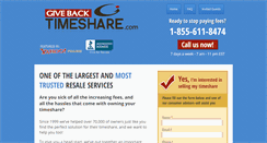 Desktop Screenshot of givebacktimeshare.com